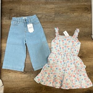 NWT Janie & Jack 4T wide leg jeans and dress